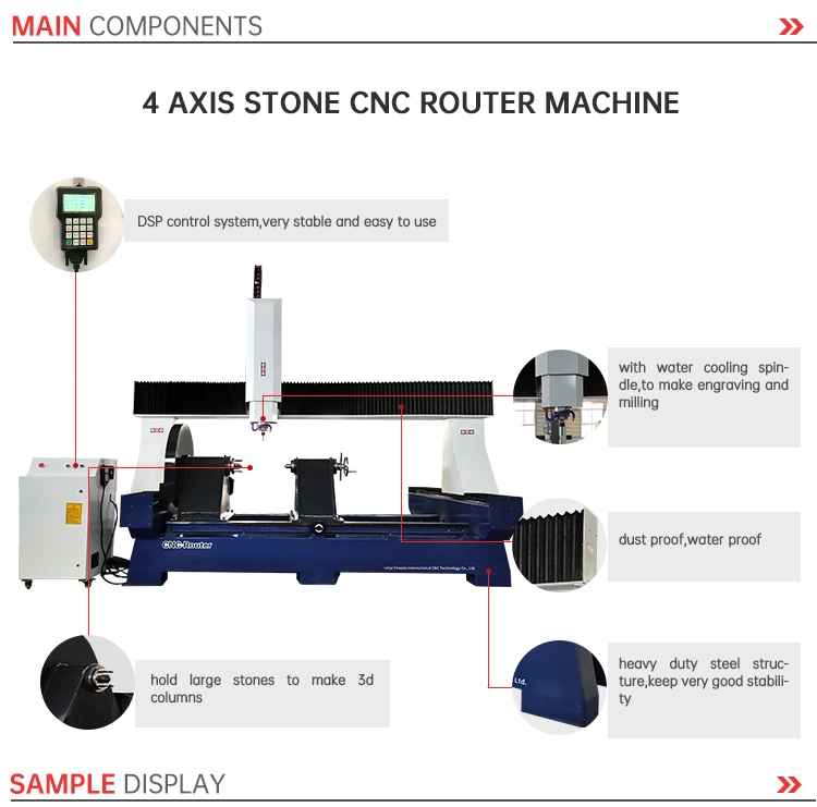 China Automatic Stone Lathe Cutting Machine Profiling/Railing Granite/Marble Column in Stone Processing Machinery